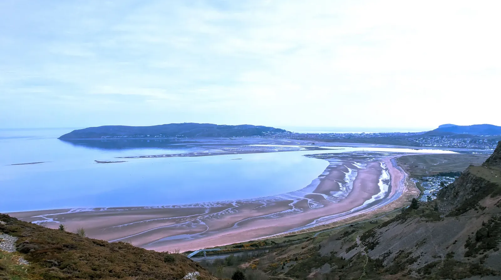 North Wales coastal aerial panorama