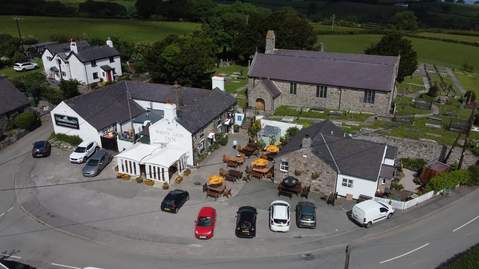 Aerial view of a venue